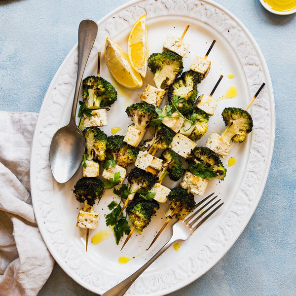 Broccoli and Tofu Skewers